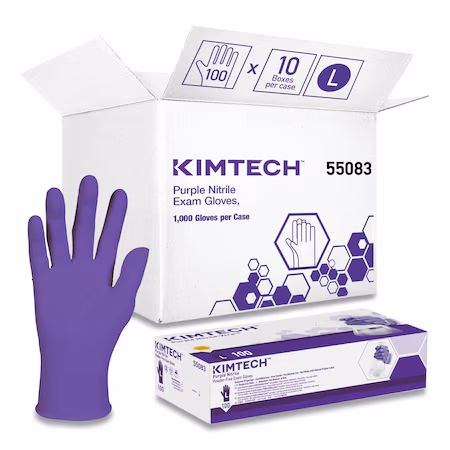 Guantes desechables de nitrilo morado L A