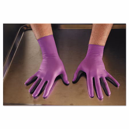 Guantes desechables de nitrilo morados L A