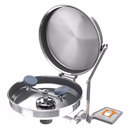 Lavaojos con plomería montado en pared A