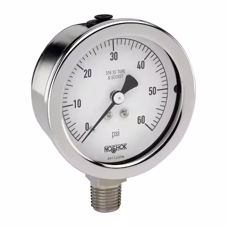 Manómetro de acero inoxidable 4 2000 psi A