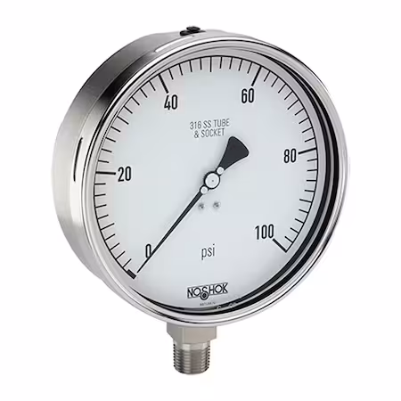 Manómetro de acero inoxidable 4 6000 psi B