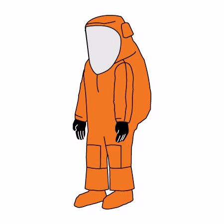 Traje encapsulante total Zytron 500 HazMat A