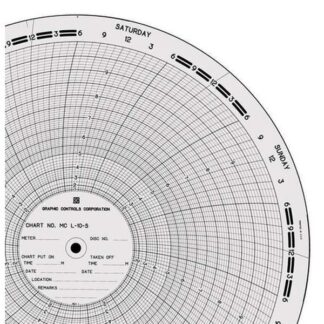 Gráfico de papel circular, 0 a 10, PK100 B